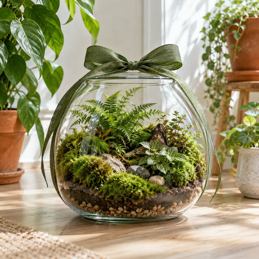 Terrario de vidrio